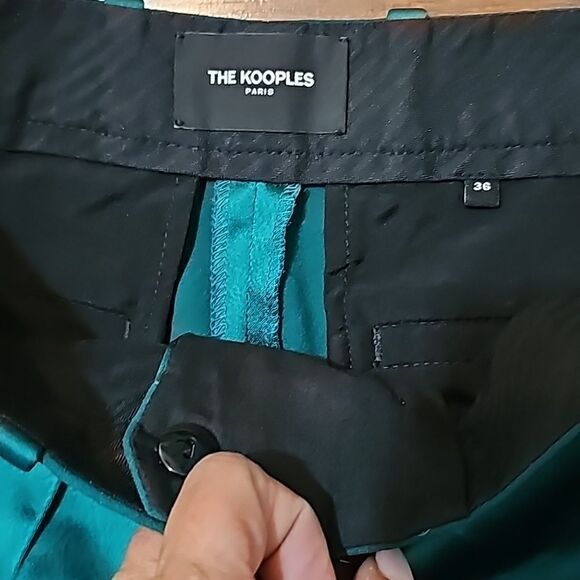 The Kooples Emerald Green Satin Suit Trouser size 4 (36) - Picture 6 of 10